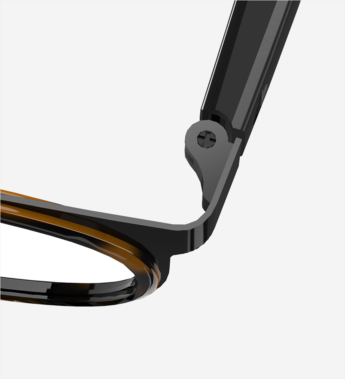 Flexible hinge on Ever Harbour glasses